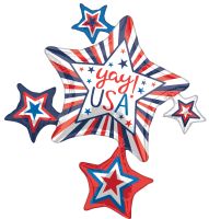 SuperShape Yay! USA Star Cluster Balloon