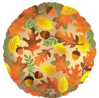 18" Satin Fall Leaves Balloon
