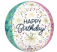 Orbz Confetti Sprinkle Birthday Balloon