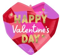 SuperShape Happy Valentines Day Blocking Brights Balloon