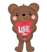 SuperShape Satin Love Bear Balloon
