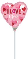 04" I Love You Playful Hearts Balloon