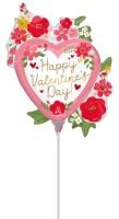 MiniShape Happy Valentines Day Floral Balloon