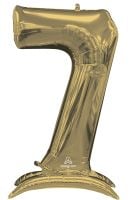 50" Stand-Up White Gold Number 7 Balloon