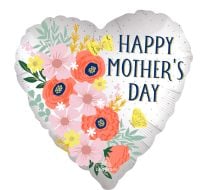 Standard Happy Mothers Day Satin Blooms Balloon
