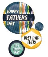 Supershape Happy Fathers Day Retro Renew Circles Balloon