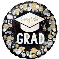 Standard Congrats Grad Circles and Dots Balloon