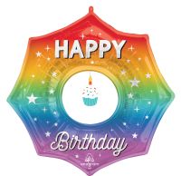 SuperShape Cupcake Happy Birthday Balloon