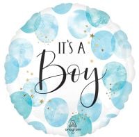 Jumbo Baby Boy Blue Watercolor Balloon