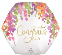 Jumbo Romantic Floral Congrats Balloon