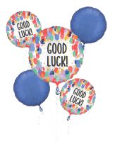 Balloon Bouquet Satin Painterly Dots Good Luck