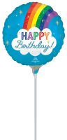 04" Satin Happy Birthday Rainbow Balloon