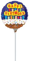 04" Happy Birthday Candles and Cake Balloon