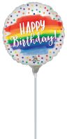 04" Satin Happy Birthday Dots Balloon