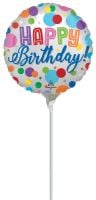 04" Satin Happy Birthday Orbs Balloon