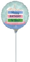 04" Satin Happy Birthday Cake Balloon
