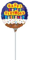 09" Happy Birthday Candles and Cake Balloon