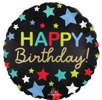 Standard Satin Happy Birthday Stars Balloon