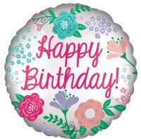 Standard Satin Happy Birthday Garden Balloon