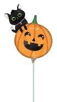 MiniShape Halloween Cat and Pumpkin Balloon