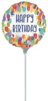 09" Satin Painterly Dots Birthday Balloon