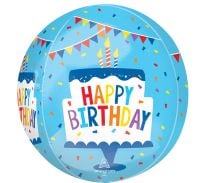 Orbz Happy Birthday Tiered Cake Balloon