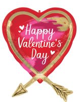 SuperShape Happy Valentines Day Artistic Touch Arrow Balloon