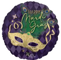 Standard Happy Mardi Gras Mask Balloon