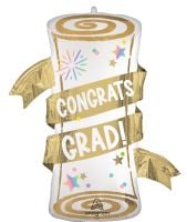 Supershape Satin Pastel Grad Party Diploma Balloon