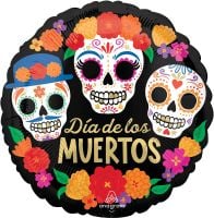 Standard Day of the Dead Bright Flores Balloon
