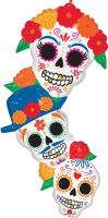 SuperShape Day of the Dead Bright Flores Balloon