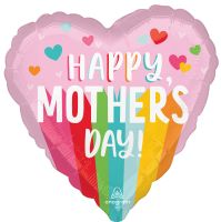 Standard Happy Mothers Day Bright Stripes Balloon