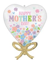 Supershape Satin Happy Mothers Day Daisy Chain Bow Balloon