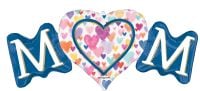 SuperShape Mom Sprinkled Hearts Balloon