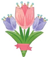 Supershape Spring Cheer Tulips Balloon