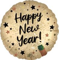 Standard Satin Natural Sparkle HNY Balloon