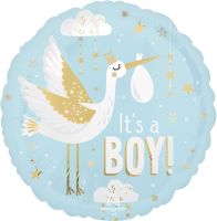 Standard Satin Special Delivery Baby Boy Balloon