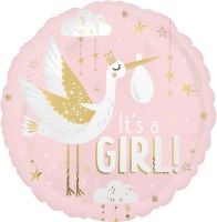 Standard Satin Special Delivery Baby Girl Balloon