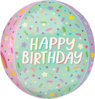 Orbz Ice Cream Party Happy Birthday Balloon