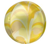 Orbz 16" Vibrant Marble Gold Balloon