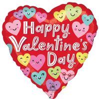 Standard Happy Hearts Valentine Balloon