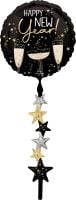 AirWalker Tail Bubbly New Year Balloon
