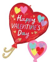 SuperShape Happy Valentines Day Hearts on Hearts Balloon