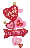 Giant Multi-Balloon Retro Valentines Day Arrow Balloon