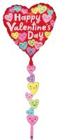 AirWalker Tail Happy Valentines Day Happy Hearts Balloon