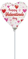 09" Happy Valentines Day Satin Dangling Hearts Balloon