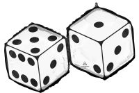 SuperShape Feeling Lucky Casino Dice Balloon
