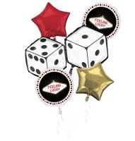 Bouquet Feeling Lucky Casino Dice Balloon