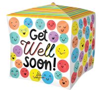 Ultrashape Cubez Get Well Soon! Smiley Face Balloon