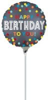09" Satin Confetti Burst Birthday Balloon